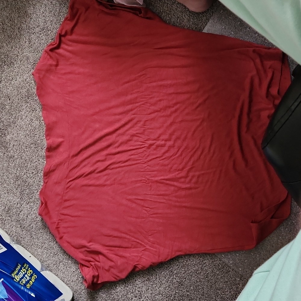 Scallop neck off the shoulder shirt